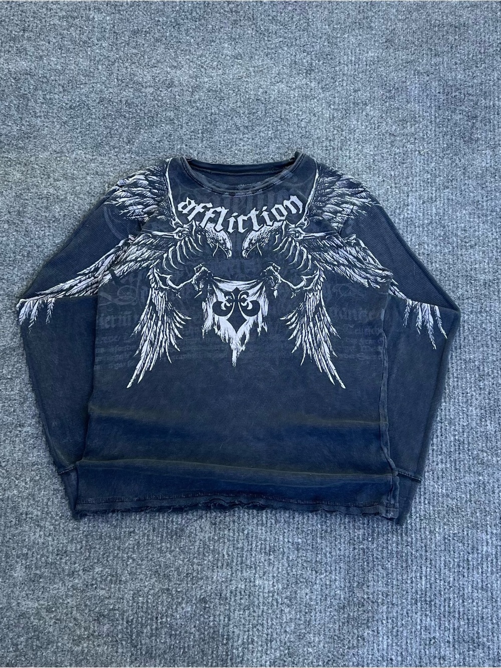 Y2K Affliction Waffle Long Sleeve